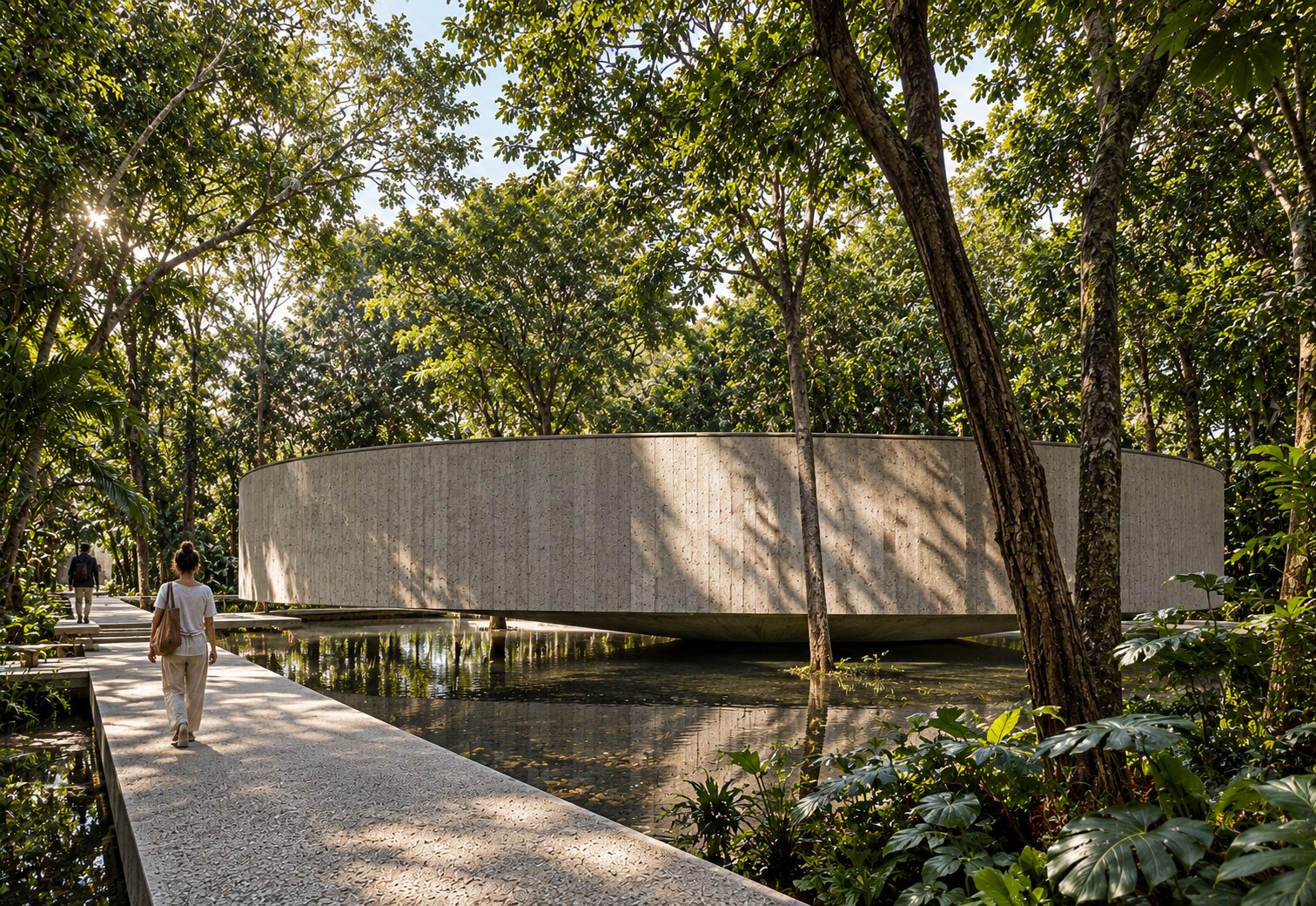 Fiocruz Pavilion — approach from the path