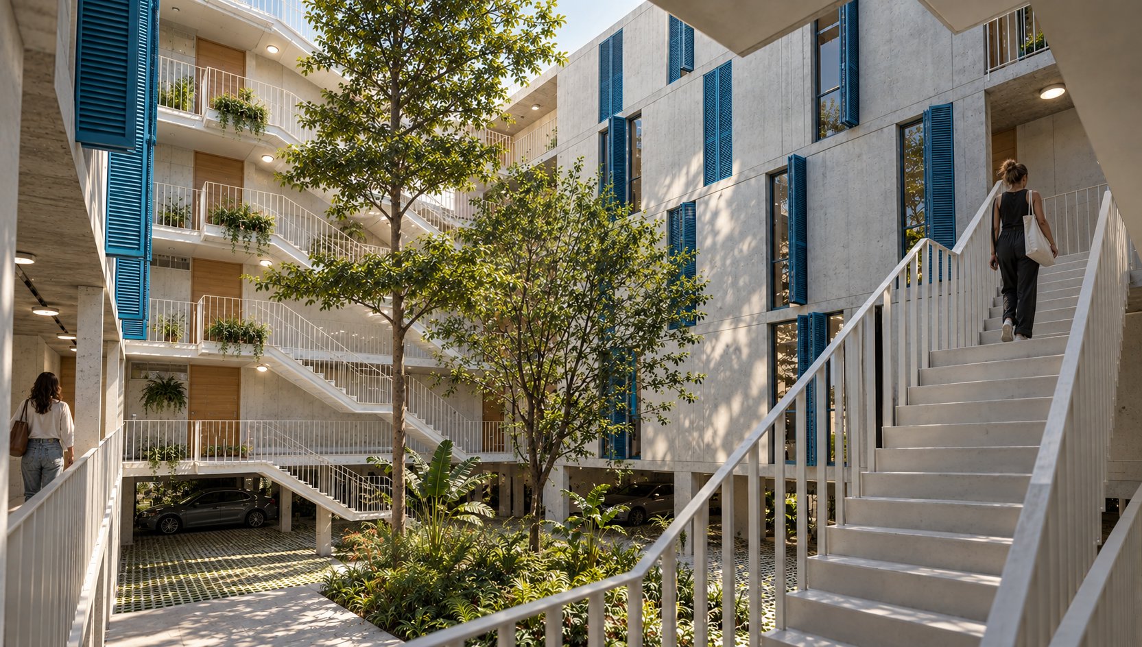 Sol Nascente — gallery and stair