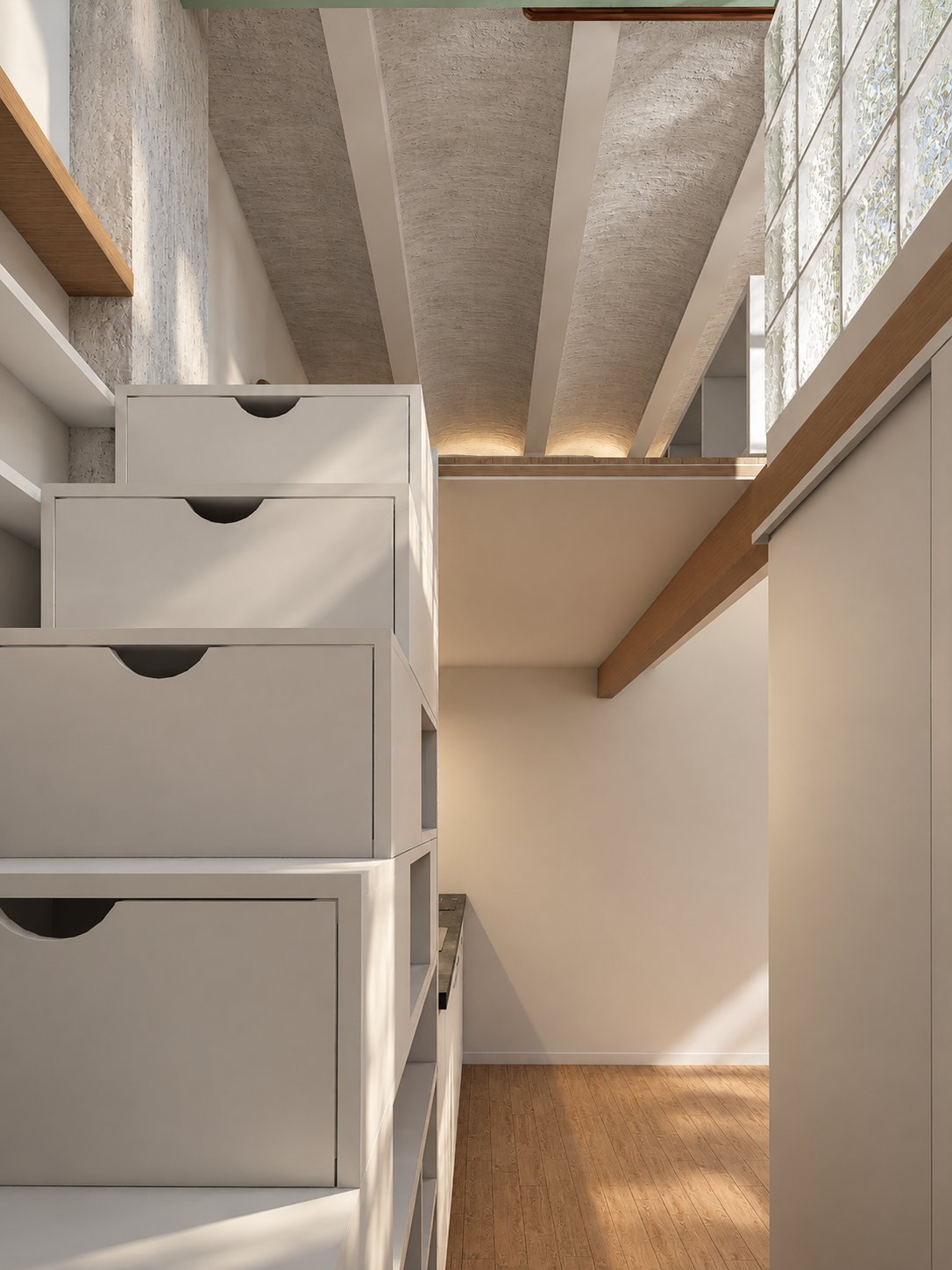 8 Rue Voltaire — storage stair